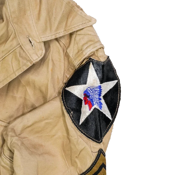 US Army 1950s Khaki Long Sleeve Service Shirt - 15.5x33, Medium - US Army Surplus - Service Shirts