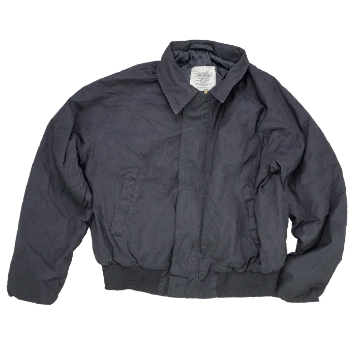 US Navy Black Lined Utility Jacket - Medium - US Navy Surplus - Field Jackets