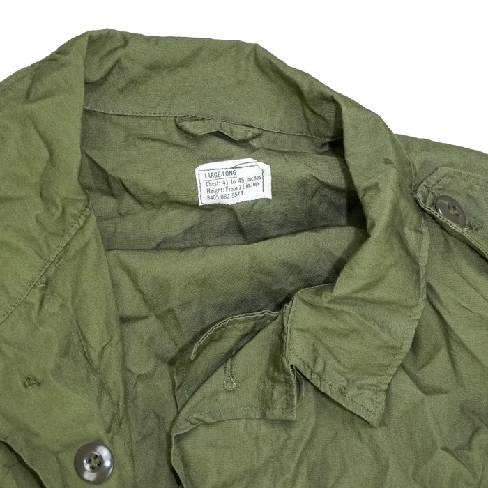 USGI 2nd Pattern Olive Jungle Fatigue Shirt - Large Long - US Army Surplus - Field Shirts