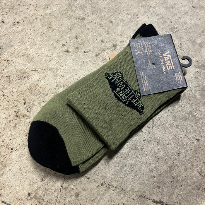 VANS GREEN HALF CREW SOCKS