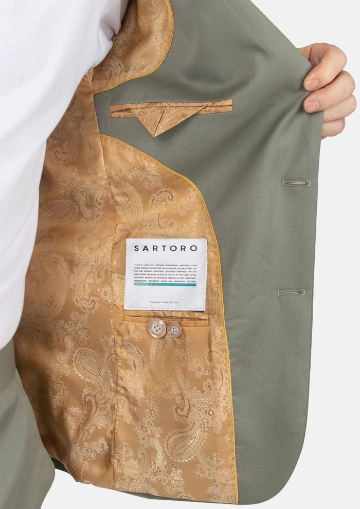 Verona Sage Twill Jacket - SARTORO