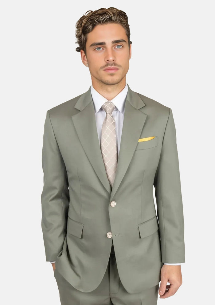 Verona Sage Twill Suit - SARTORO