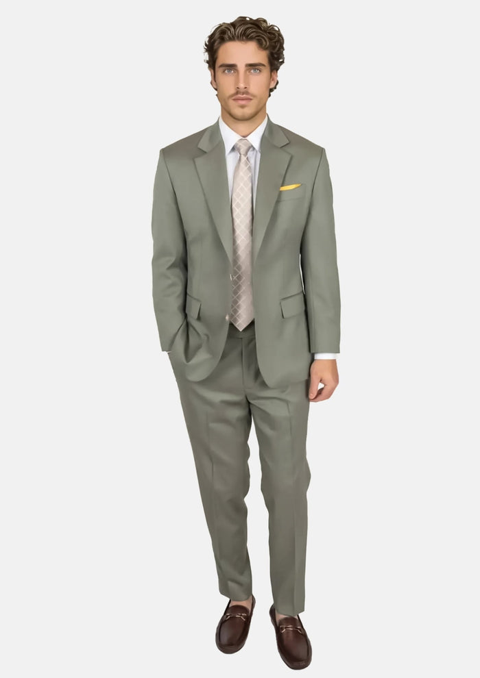 Verona Sage Twill Suit - SARTORO