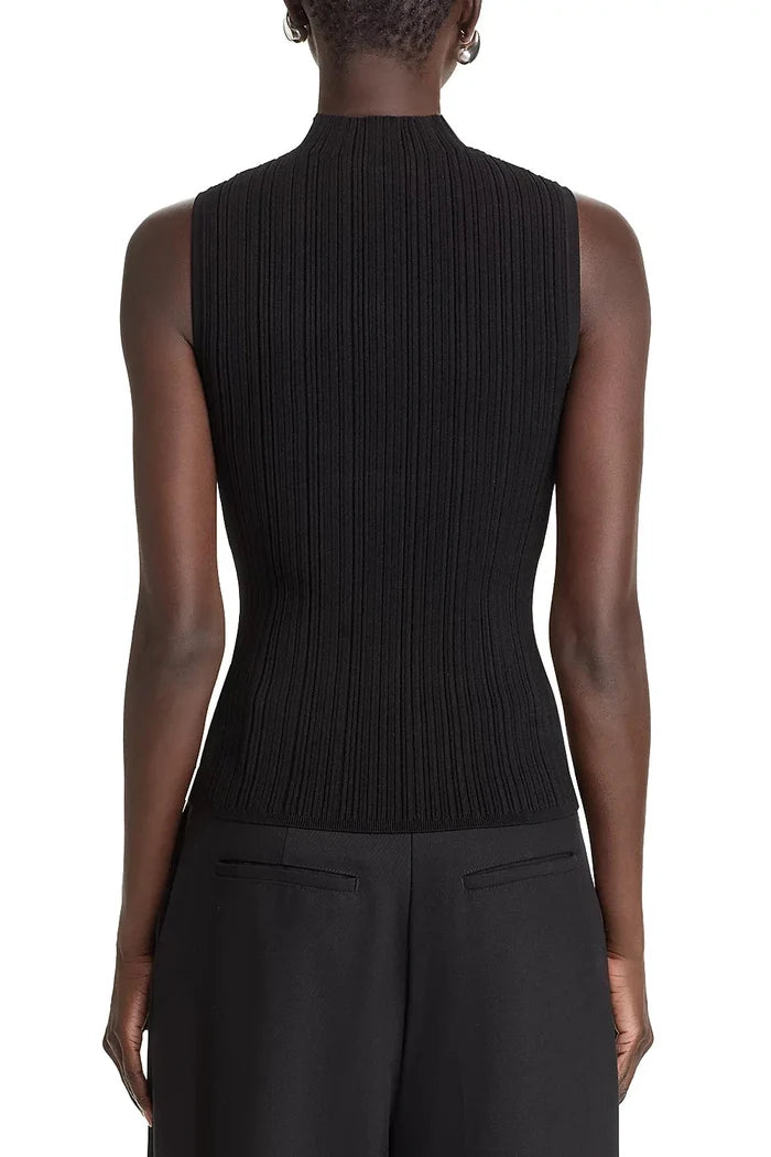 Veronica Beard Nellie Tank Top Shell Black
