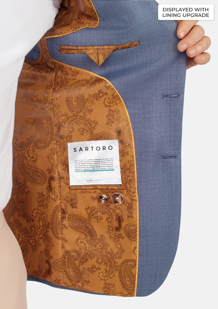 Bryant Vista Blue Sharkskin Jacket - SARTORO
