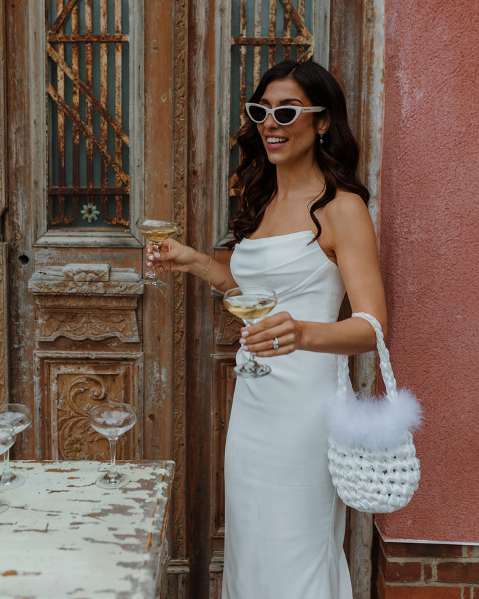 White Feather Handmade Bridal Bag