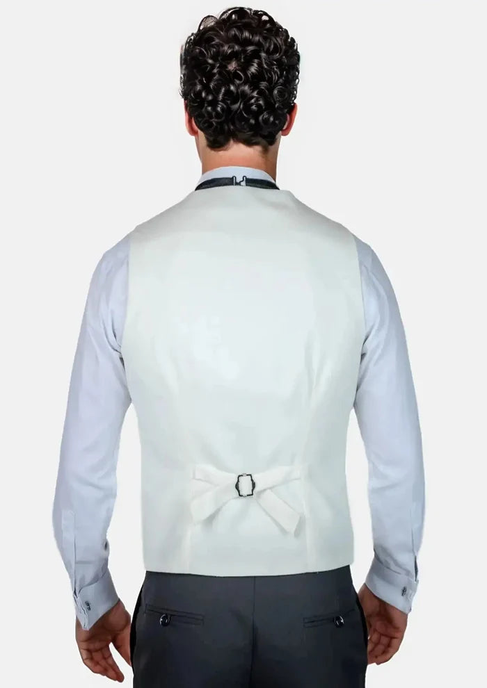 White Twill Vest - SARTORO