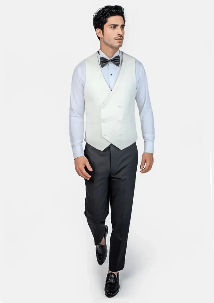 White Twill Vest - SARTORO