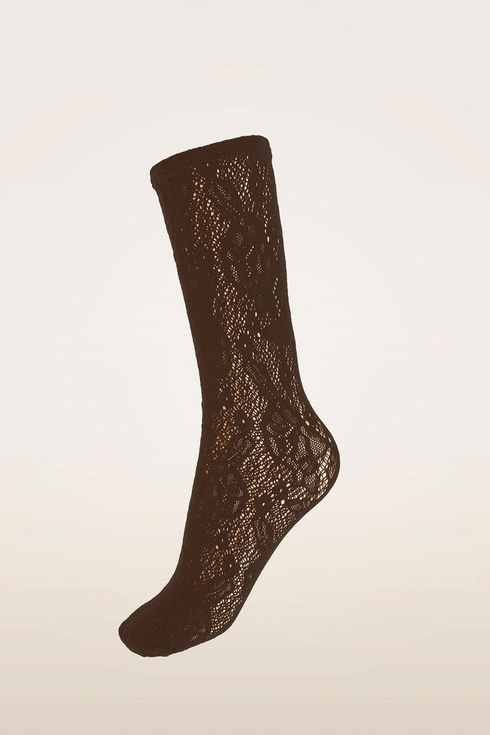 Wolford Infinite Rose Net Socks Dark Wood